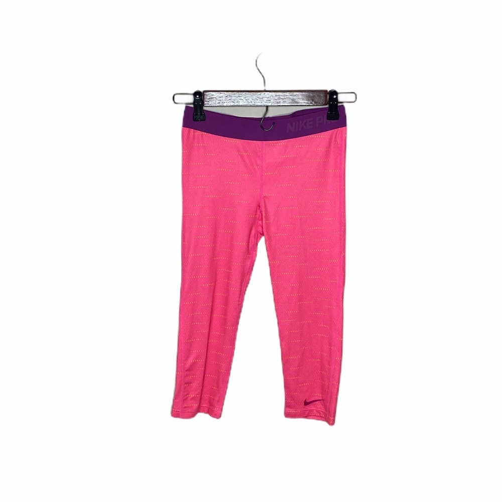 Nike Pro dot  pattern athletic Capri leggings -L